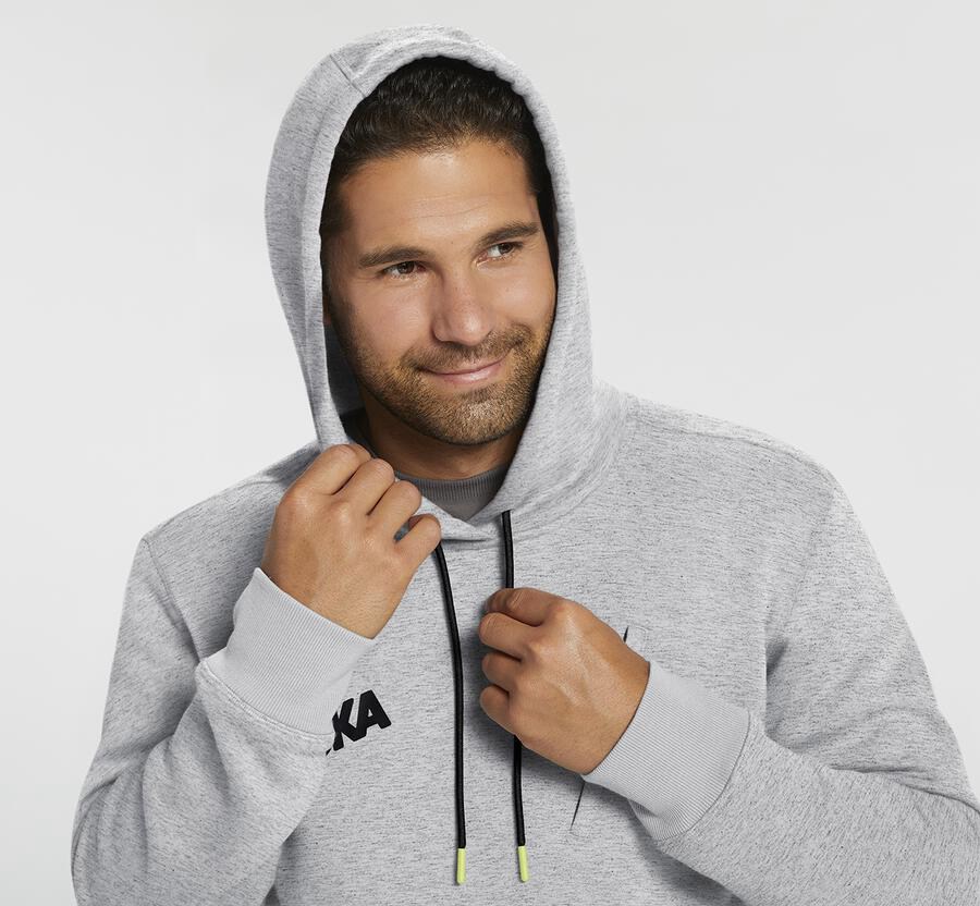 Sudadera Con Capucha Hoka One One Hombre - Performance - Gris - BAX943816